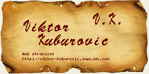 Viktor Kuburović vizit kartica